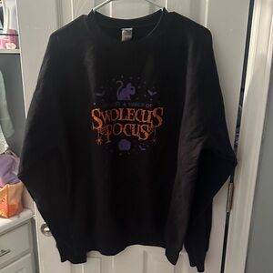 Gildan Black and Orange Graphic Men's Sweatshirt